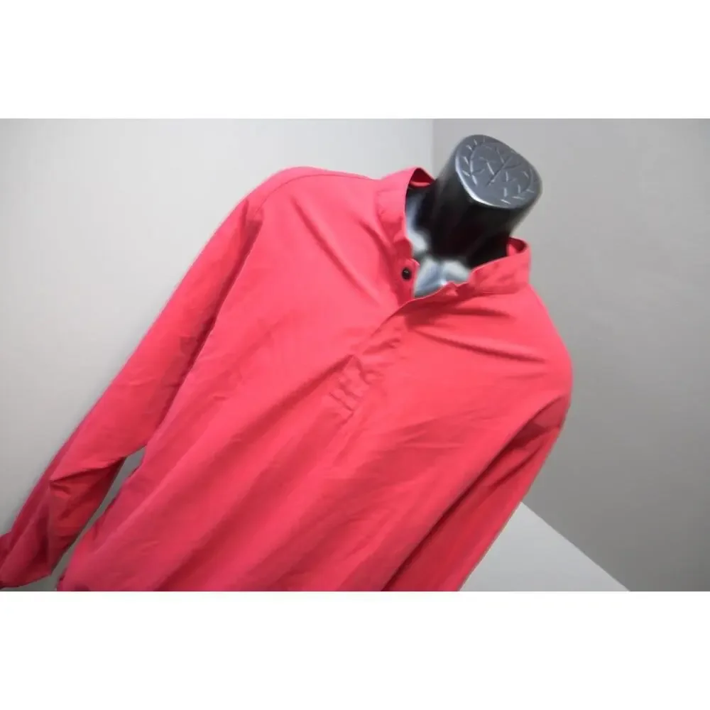 FootJoy Golf Windbreaker Jacket Snap Neck Red‎ Long Sleeve Mens Size XL